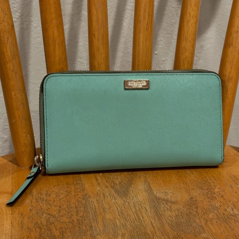 Kate Spade NY Tiffany Blue slim Bi-Fold Wallet